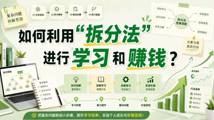 付费文章：如何利用“拆分法”进行学习和賺钱？-梦帆创业网