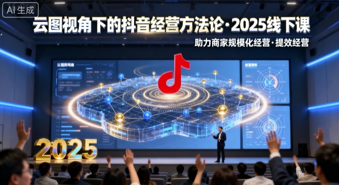 云图视角下的抖音经营方法论，2025线下课，助力商家规模化经营，提效经营（录音+字幕）-梦帆创业网