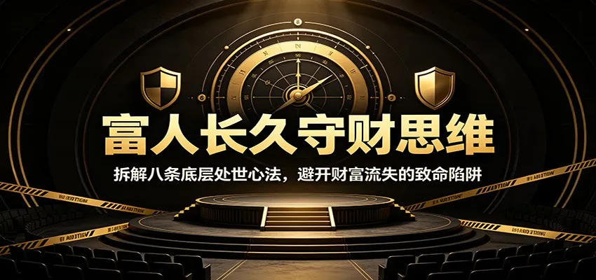 富人长久守财思维：拆解八条底层处世心法，避开财富流失的致命陷阱-梦帆创业网