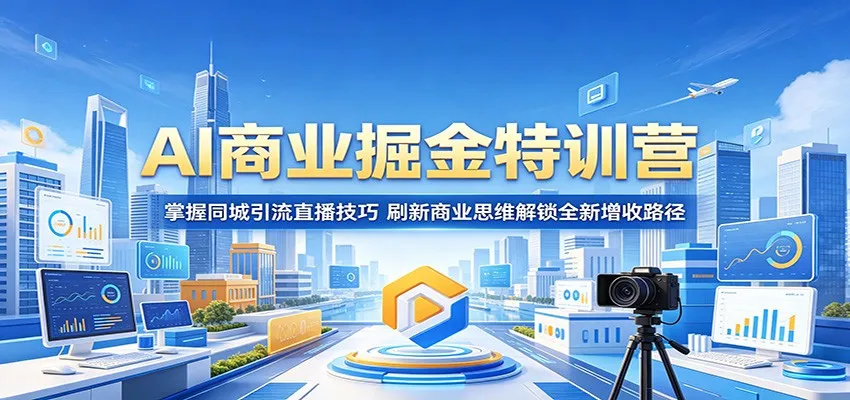 AI商业掘金特训营:掌握同城引流直播技巧,刷新商业思维解锁全新增收路径 AI商业掘金特训营:掌握同城引流直播技巧,刷新商业思维解锁全新增收路径