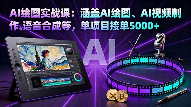（16304期）AI绘图实战课：涵盖AI绘图、AI视频制作、语音合成等，单项目接单5000+-梦帆创业网