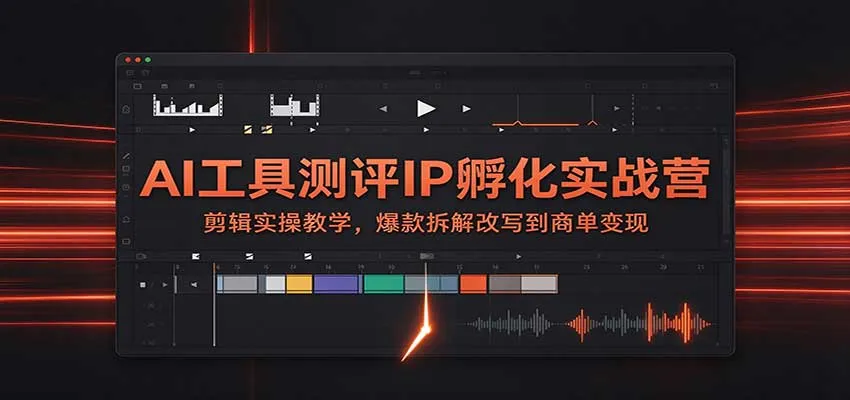 AI工具测评IP孵化实战营:剪辑实操教学,爆款拆解改写到商单变现 AI工具测评IP孵化实战营:剪辑实操教学,爆款拆解改写到商单变现