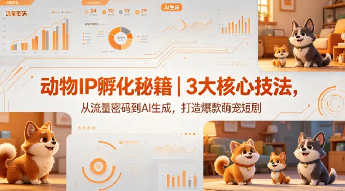 动物IP孵化秘籍｜3大核心技法，从流量密码到AI生成，打造爆款萌宠短剧-梦帆创业网