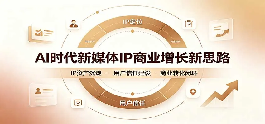 AI时代新媒体IP商业增长新思路：摒弃复杂运营套路，用极简思维打通获客路径-梦帆创业网