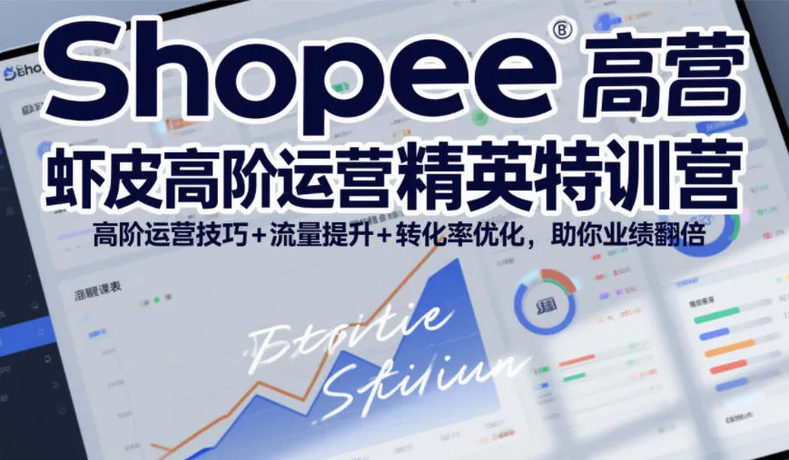 Shopee虾皮高阶运营精英特训营，高阶运营技巧+流量提升+转化率优化，助你业绩翻倍（更新26年7月）-梦帆创业网