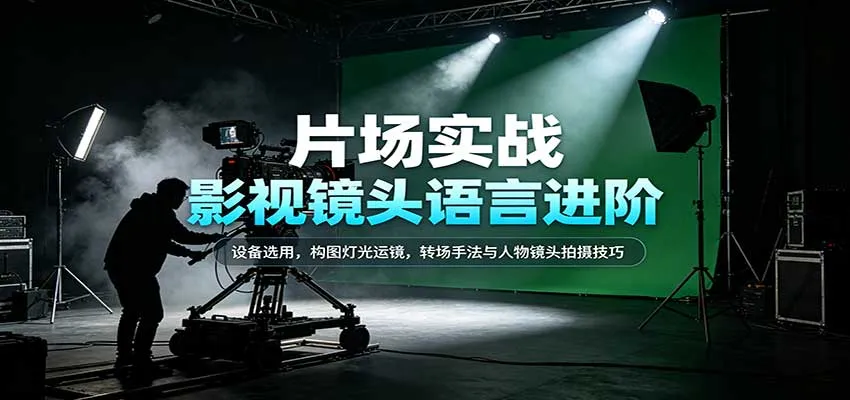 影视镜头语言进阶：设备选用，构图灯光运镜，转场手法与人物镜头拍摄技巧-梦帆创业网