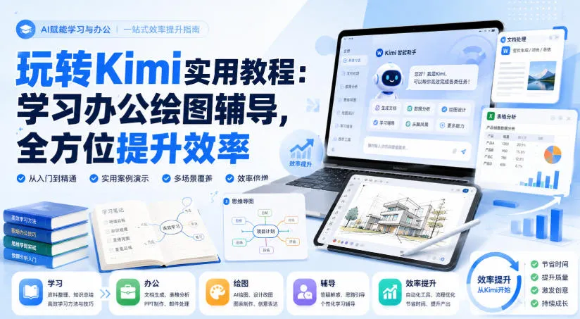 玩转Kimi实用教程：学习办公绘图辅导，全方位提升效率-梦帆创业网