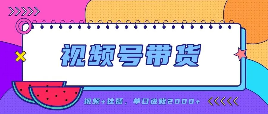 （20344期）日入2000+的副业，视频号带货，一部手机改写人生篇章，无需投资-梦帆创业网