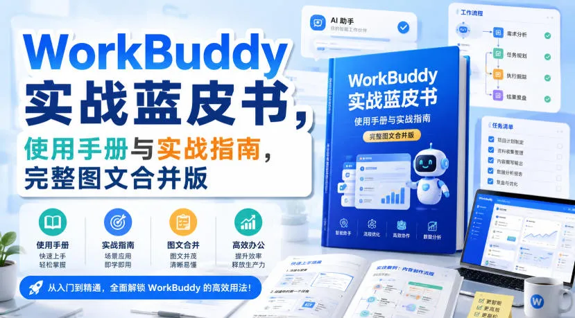 WorkBuddy实战蓝皮书，使用手册与实战指南，完整图文合并版-梦帆创业网