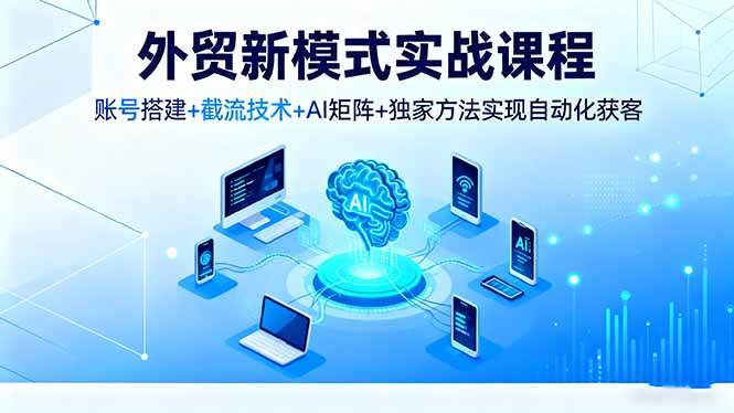 （16363期）外贸新模式实战课程，账号搭建+截流技术+AI矩阵+独家方法实现自动化获客-梦帆创业网