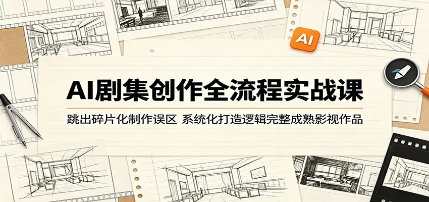 AI剧集创作全流程实战课：跳出碎片化制作误区，系统化打造逻辑完整成熟影视作品-梦帆创业网