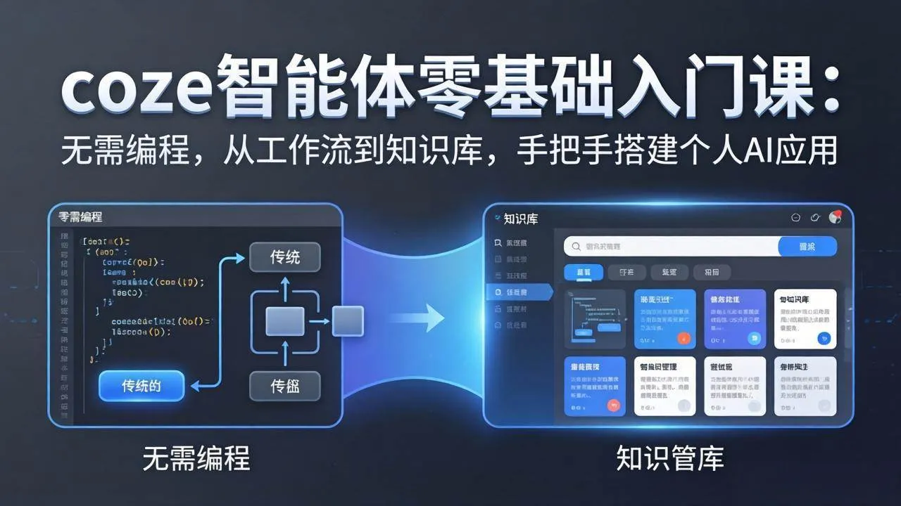 （17775期）coze智能体零基础入门课：无需编程，从工作流到知识库，手把手搭建个人AI应用-梦帆创业网