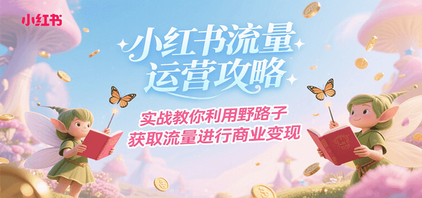 小红书流量运营攻略，实战教你利用野路子获取流量进行商业变现-梦帆创业网