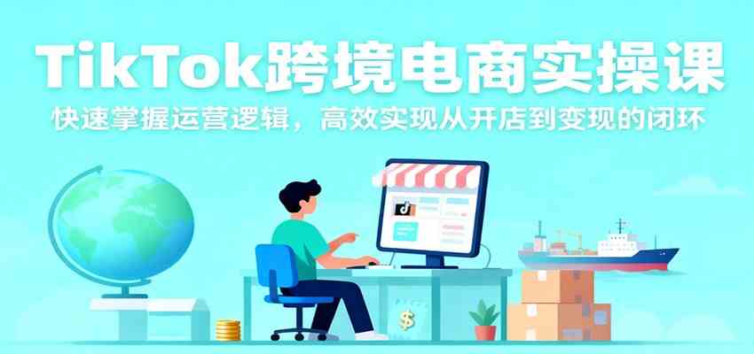 TikTok跨境电商实操课，快速掌握运营逻辑，高效实现从开店到变现的闭环-梦帆创业网