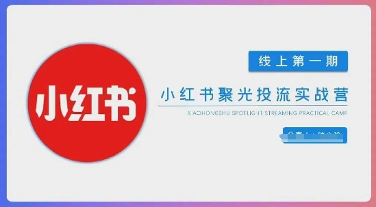 小红书聚光陪跑第一期，教你从0到1玩转小红书聚光投流，搭建小红书付费投流团队，更快的见到效果-梦帆创业网