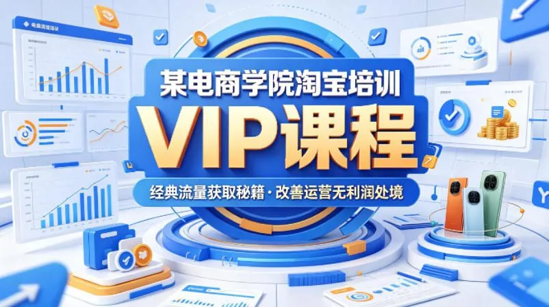 某电商学院淘宝培训VIP课程，各种经典有用的流量获取秘籍，改善运营产品没利润的处境（2026年6月）-梦帆创业网