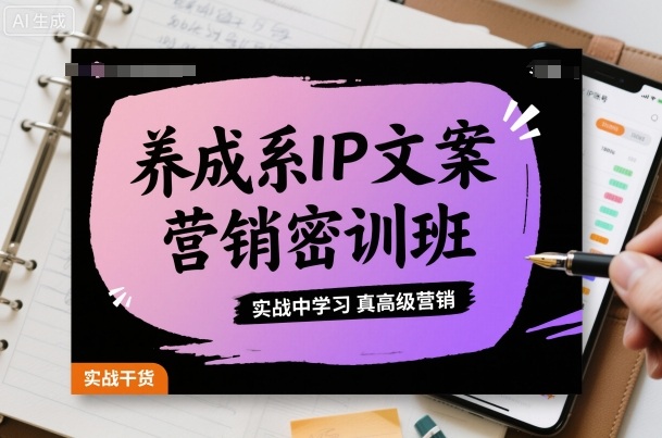 养成系IP文案营销密训班，实战中学习真高级营销-梦帆创业网