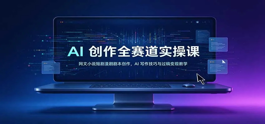 AI创作全赛道实操课：网文小说短剧漫剧剧本创作，AI写作技巧与过稿变现教学-梦帆创业网