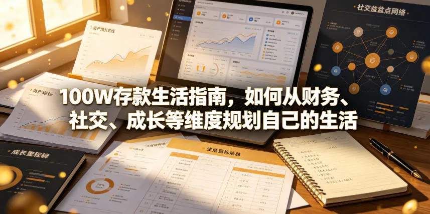 付费文章：100W存款生活指南，如何从财务、社交、成长等维度规划自己的生活-梦帆创业网