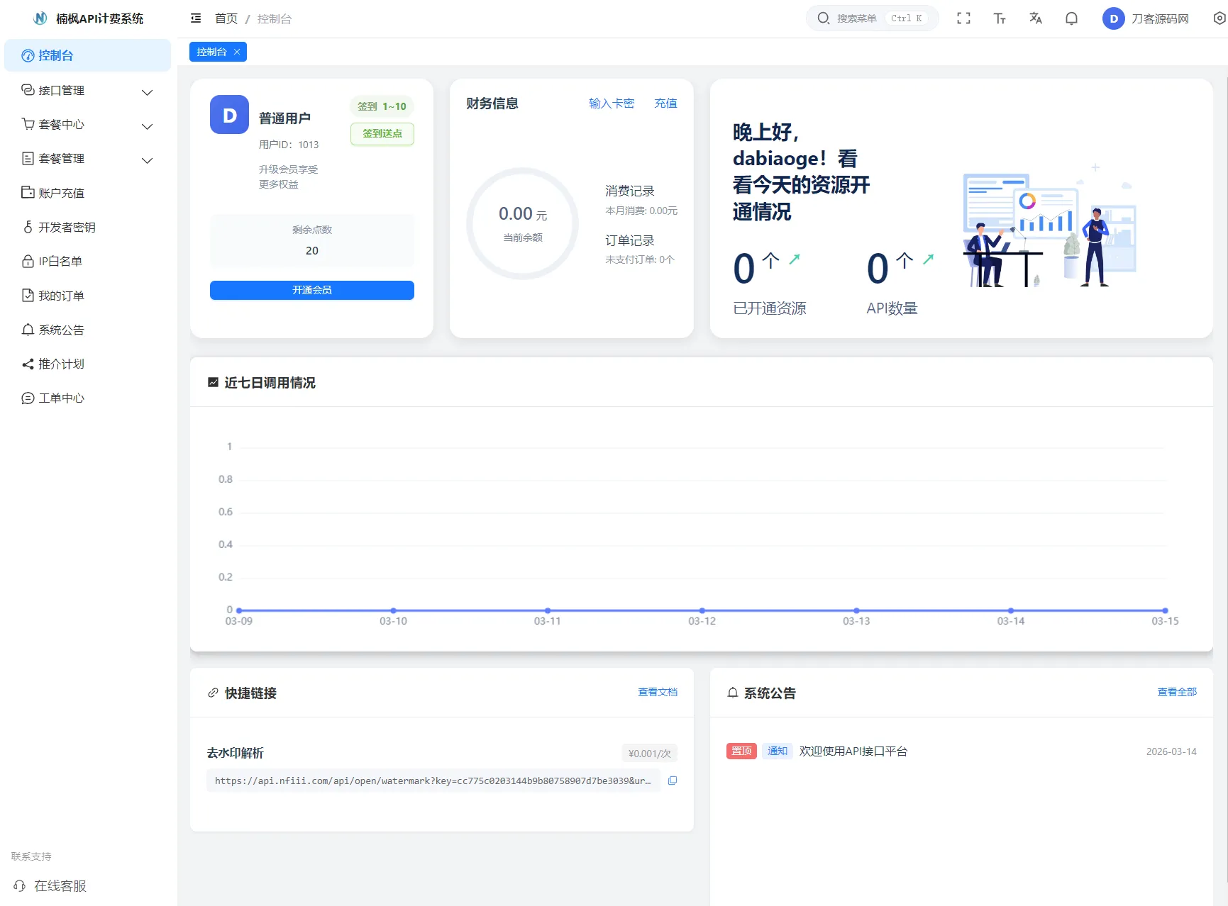 2026全新UI解析计费系统源码 附教程-梦帆创业网