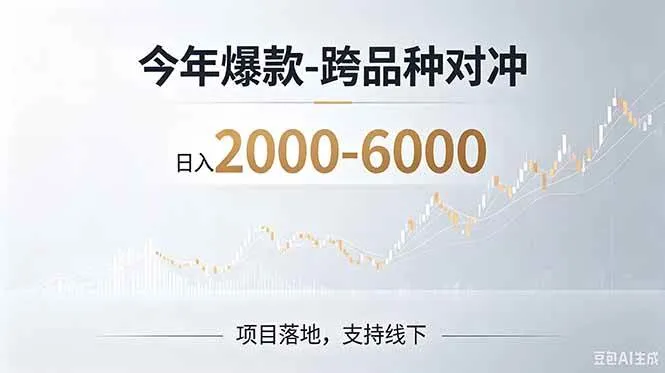 （19150期）2026创业新风口—跨品种对冲震撼首发！日收益2000-6000+，项目绿色长久，安全稳健-梦帆创业网