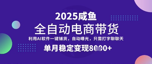 全网首发【闲鱼全自动电商带货】三年磨一剑，一朝露锋芒，单月稳定变现8k+【揭秘】-梦帆创业网