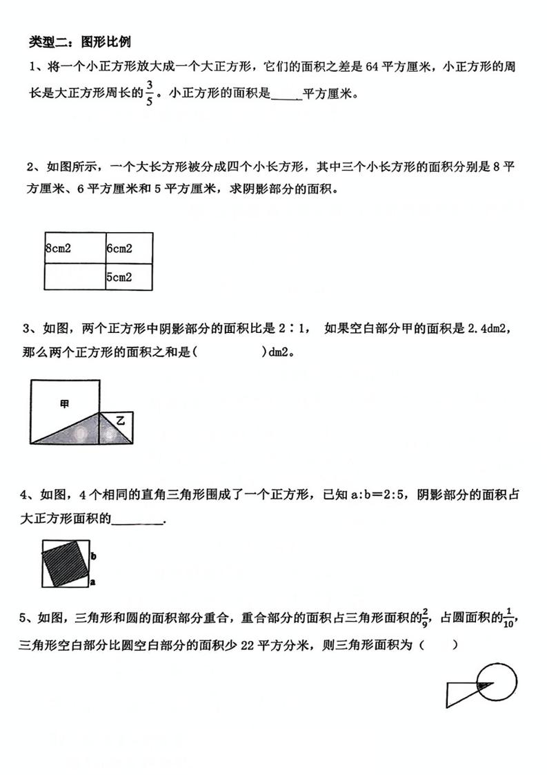 六下数学《数学期中期末常考比例的重点题型》-梦帆创业网