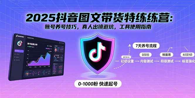（15861期）2025抖音图文带货特练营：账号养号技巧，真人出镜避坑，工具使用指南-梦帆创业网