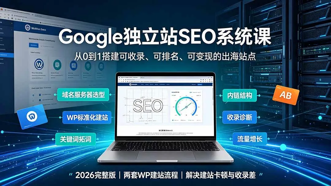 （19426期）Google独立站SEO-7月系统课：出海基建×WordPress建站×AI内容生产×站内外优化×Search Console×AdSense变现-梦帆创业网