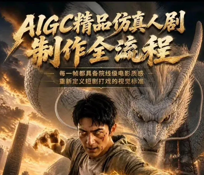 AIGC精品仿真人剧豢龙人全流程制作解析2026，国风仿真人创作+打斗剧情+人设编排，一站式AI短剧入门-梦帆创业网