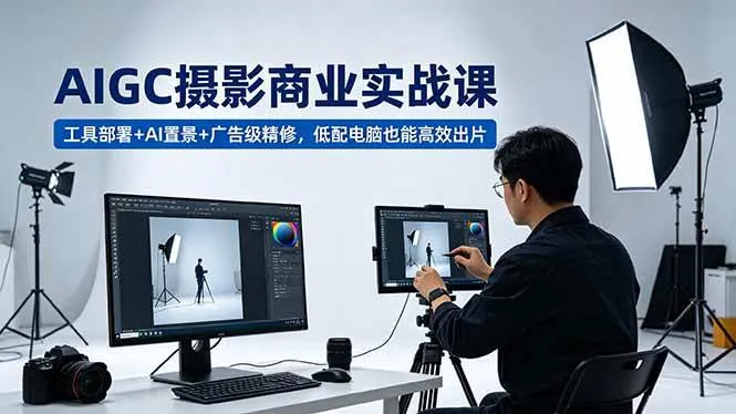 （18434期）AIGC 摄影商业实战课，工具部署+AI置景+广告级精修，低配电脑也能高效出片-梦帆创业网