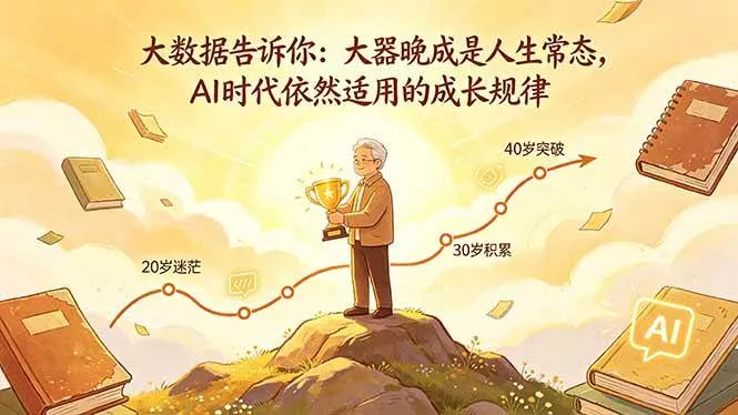 （18288期）付费文章：大数据告诉你：大器晚成是人生常态，AI 时代依然适用的成长规律-梦帆创业网