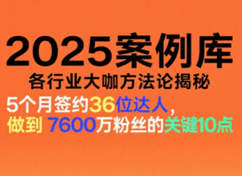 2025案例库，收录各行业大咖的方法论，各行业大咖方法论揭秘-梦帆创业网