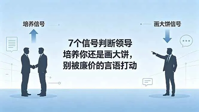 （18941期）付费文章：7个信号判断领导培养你还是画大饼，别被廉价的言语打动-梦帆创业网