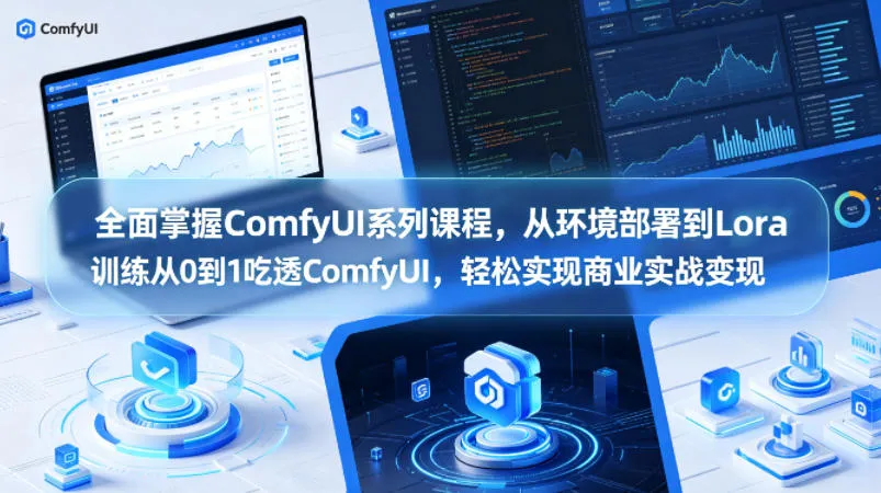 全面掌握ComfyUI系列课程，从环境部署到Lora训练从0到1吃透ComfyUI，轻松实现商业实战变现-梦帆创业网