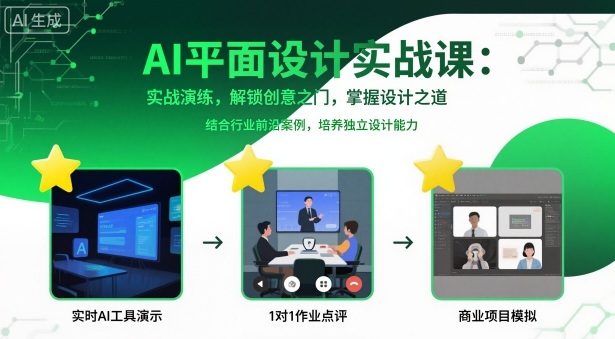 AI平面设计实战课，实战演练，解锁创意之门，掌握设计之道-梦帆创业网