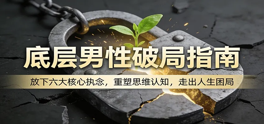 底层男性破局指南：放下六大核心执念，重塑思维认知，走出人生困局-梦帆创业网