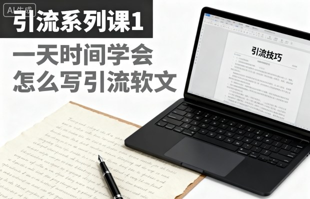 引流系列课1，一天时间学会怎么写引流软文-梦帆创业网