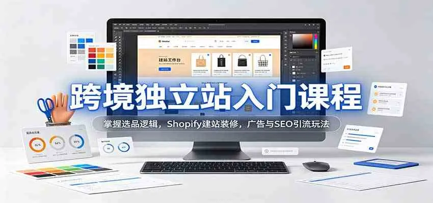 跨境独立站入门课程：掌握选品逻辑，Shopify建站装修，广告与SEO引流玩法-梦帆创业网