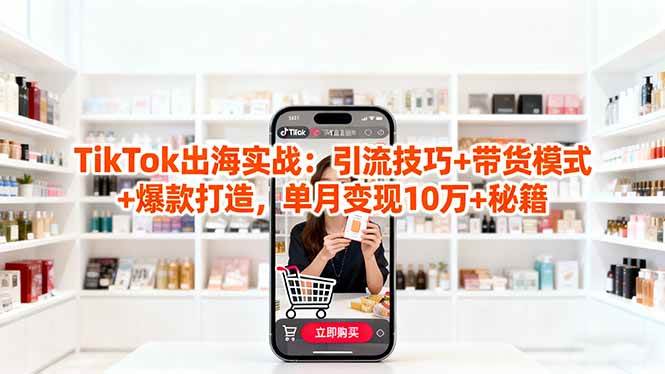 （16358期）「TikTok出海实战」引流技巧+带货模式+爆款打造，单月变现10万+秘籍-梦帆创业网