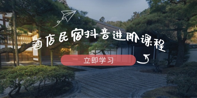 酒店民宿抖音进阶课程，掌握流量渠道与推流逻辑，打造爆款内容-梦帆创业网