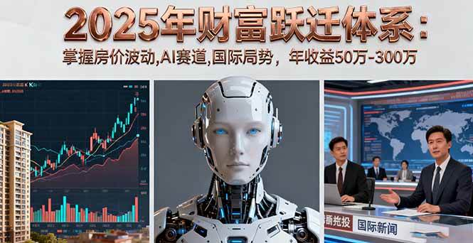 （16217期）2025年财富跃迁体系：掌握房价波动,AI赛道,国际局势，年收益50万-300万-梦帆创业网