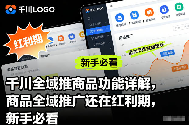 千川全域推商品功能详解，商品全域推广还在红利期，新手必看-梦帆创业网