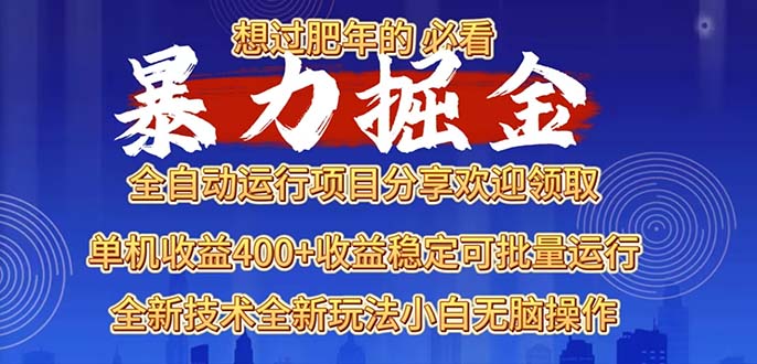 （13675期）2025暴力掘金项目，想过肥年必看！-梦帆创业网