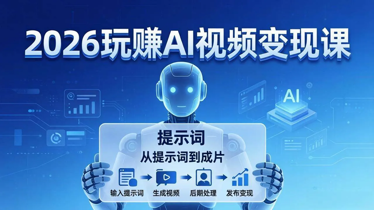 （17827期）2026玩赚AI视频变现课：掌握 AI 视频全流程技能，从提示词到成片高效产出-梦帆创业网