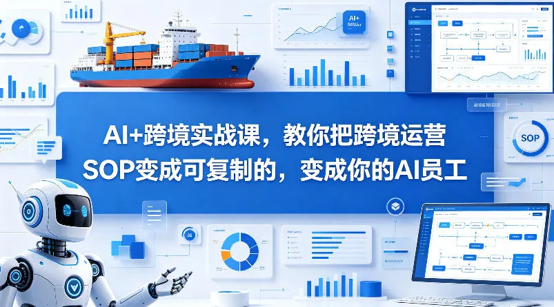 AI+跨境实战课，教你把跨境运营S0变成可复制的，变成你的AI员工-梦帆创业网