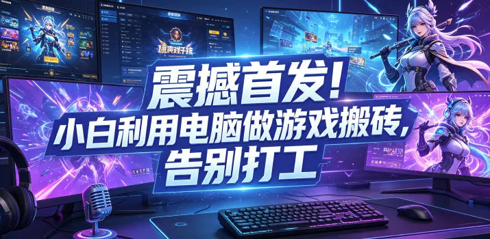 震撼首发!小白利用电脑做游戏搬砖,告别打工【揭秘】 震撼首发!小白利用电脑做游戏搬砖,告别打工【揭秘】