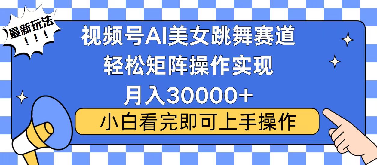 （13813期）视频号蓝海赛道玩法，当天起号，拉爆流量收益，小白也能轻松月入30000+-梦帆创业网