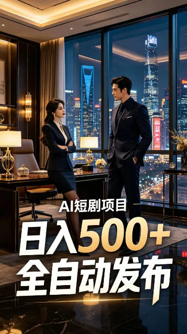 快手AI短剧自动发布，矩阵批量运营变现，轻资产副业项目，日入500+【揭秘】-梦帆创业网