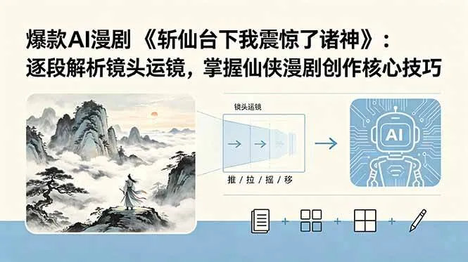 （18620期）爆款AI漫剧《斩仙台下我震惊了诸神》：逐段解析镜头运镜，掌握仙侠漫剧创作核心技巧-梦帆创业网